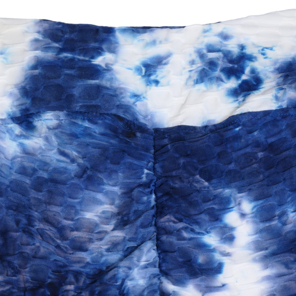 NEW Hot Kiss Blue Tie Dye Leggings Womens Small Elastic Waist Textured Fabric - Picture 8 of 9